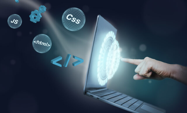 Front-end development with HTML, CSS, and JavaScript