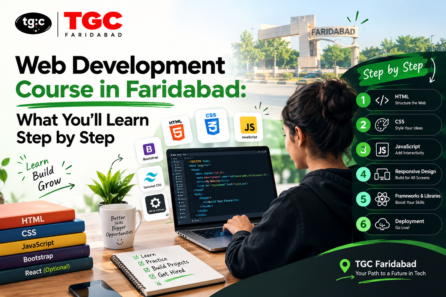 Web Development Course in Faridabad: What You’ll Learn Step by Step
